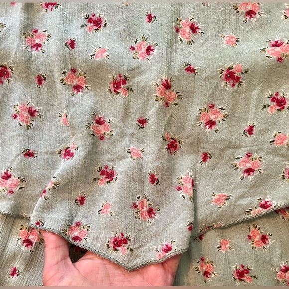 Women’s Blue Jasmine Floral Halter Smocked Tank Top and Smocked Skirt Set Size L - Picture 7 of 16